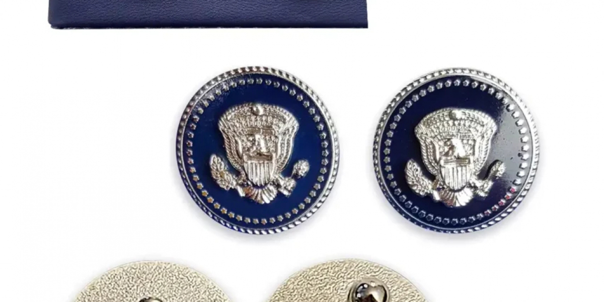 Donald Trump Cufflinks in Silver